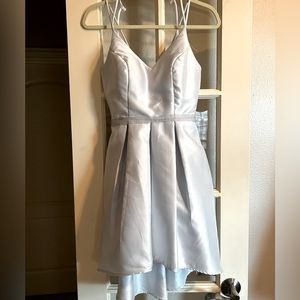 Light blue, slightly high low mini dress GREAT FOR SPRING EVENTS!